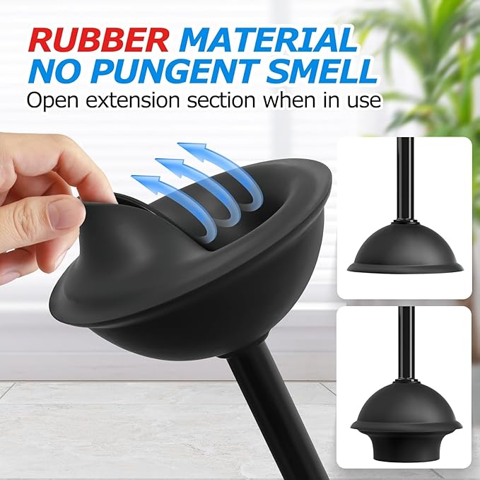 4Pack 2 in 1 Toilet Brush and Plunger Set Extended Handle PlungerToilet Bowl Brush Plunger SetBathroom Cleaning ToolsToilet Brush Plunger ComboCleaning Supplies Cleaning Brush