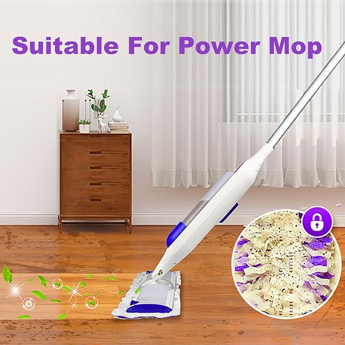 60 Pack Disposable Power Mop Refill Pads for Swiffer PowerMop - Multi-Surface Floor Cleaning Mop Pads Compatible with Swiffer Wet Pads Refill 12 Layers Thickened | Super Absorbent | Stickiness
