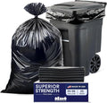 Plasticplace 95-96 gallon Garbage Can Liners │ 3 Mil │ Black Heavy Duty Trash Bags │ 61” x 68” 25 Count (Pack of 1)