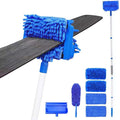 Ceiling Fan Cleaner Duster with 72 Extension Pole &amp 4 Reusable Pads High Ceiling Fan Blade Cleaning Tool Flexible Microfiber Duster for BaseboardBlindsCobwebsFloor -Lightweight &amp Washab