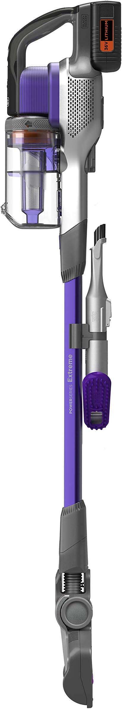BLACK + DECKER BHFEV362DP-QW Aspirador de escoba 4en1 Power Series Extreme Especial para mascotas con batería externa 36V 2Ah.3 velocidades y 78min de autonomía.