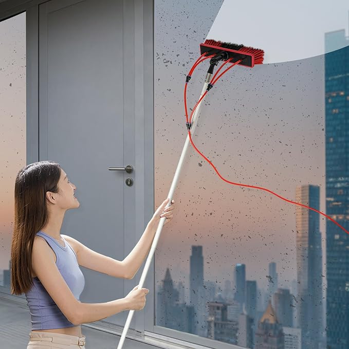 26ft Window Cleaning Washing PolesWindow Washing Kit Suitable for high Windows Cleaning Solar photovoltaic Panel Cleaning and Cleaning Cars Trucks Vans caravans Windows