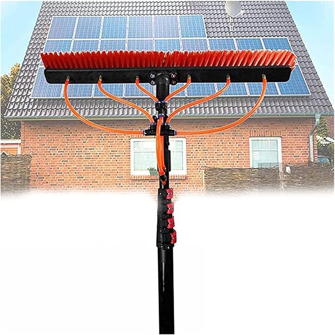 Window Cleaning Pole Water Fed Pole Kit Solar Panel Cleaning Brush with Extension PoleWater Fed Telescopic Brush Extendable Cleaner Conservatory Roof(10.8m)