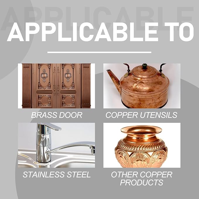 Copper Cleaner And Polisher - Remove Oxidation Rust And Stains Restore Shine For Brass Red Copper And All Copperware(2PCS)