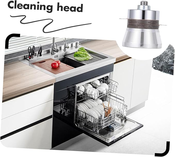 ABOOFAN 60W Ultrasonic Dishwasher Cleaner Head Efficient Deep Cleaning Transducer for Household Use Water Saving Technology for Dishes for Homes