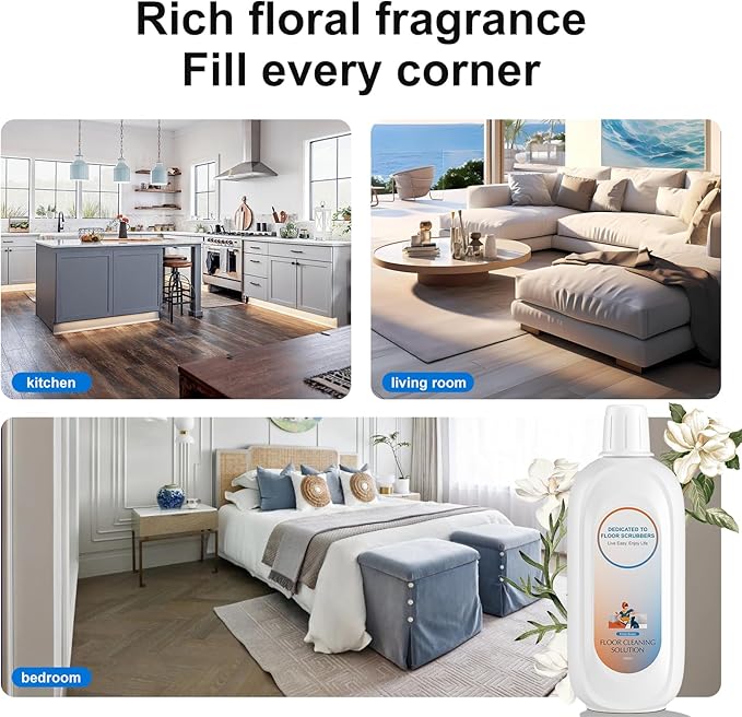 Floor Cleaning Solution Compatible With Tineco  Deep Cleans for Multiple Hard Floors Suitable With All Robot Vacuums with Mopping and Cordless Wet/Dry Vacuum Mop Cleaner (Fresh Ocean 2 Bottle)
