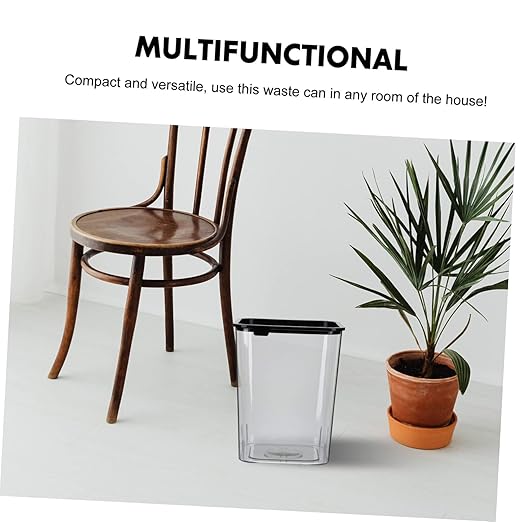 Decorative Trash Bin Lightweight Waste Paper Basket for Bedroom and Office Wastebasket for Indoor Use Modern and Stylish Design