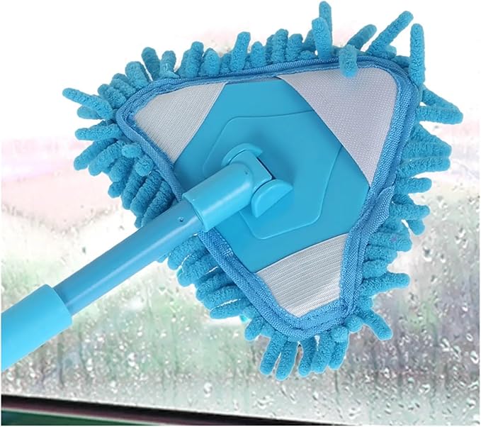 Compatible for Triangle Cleaning Mop 180° Rotatable Adjustable Extendable Handle Multifunctional