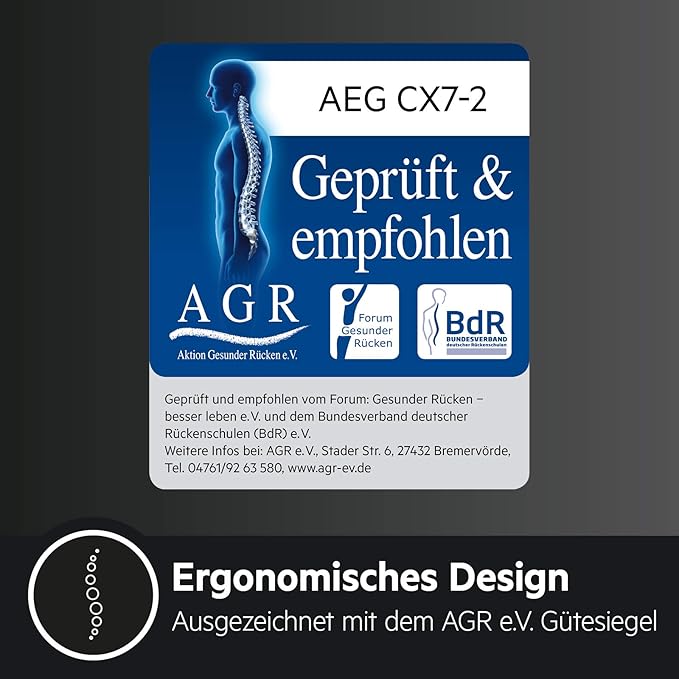 AEG Ergorapido CX7-2-45MÖ 2in1 Akku-Staubsauger (50% Recyclingmaterial beutellos bis zu 45 min Laufzeit freistehend 180° Drehgelenk Bürstenreinigungsfunktion LED-Frontlichter schwarz/grün)