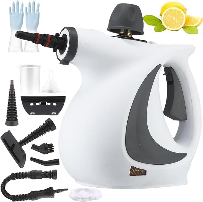 Cleaner plus Steam Cleaner 2025 New High Pressure Steamer for Home Cleaning for Kitchen Bathroom Upholstery Windows Car|Multiple Nozzles (1Set+1 Fiber Cloth)