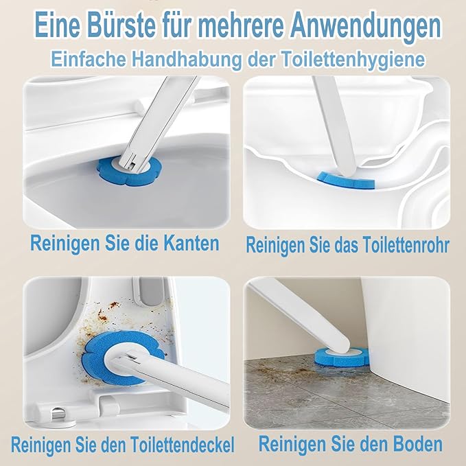 72 PCS Toilet Wand RefillsToilet Cleaner Refill Pads Disposable Toilet Cleaning System Toilet Bowl Cleaners Scrubbing Pads for Sink Bathtub Wash Basin(Only RefillsOnly Fits for Ucaimao)-Blue