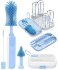 Electric Baby Bottle Brush Cleaner for Travel – BPA-Free Silicone One-Button 360° Deep Cleaning 2000mAh Rechargeable Portable Bottle Cleaning Kit with Storage Box for Home &amp On-The-Go