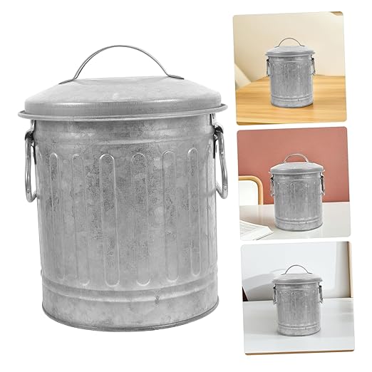 Operitacx Office Trash Bin Home Wastebasket Desktop Trash Can Small Rubbish Bin Rustic Decorative Wastebasket for Home Decor