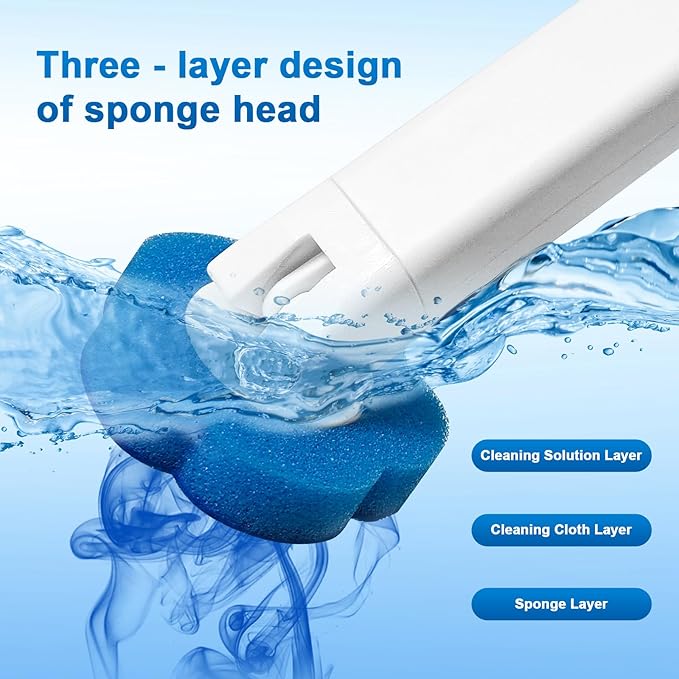 Disposable Toilet BrushToilet Bowl CleanerToilet Cleaning SuppliesToilet Bowl BrushAutomatic lid-Opening and Closing Toilet Brush with Holder 48 Refills for Cleaning and Bathroom Maintenance