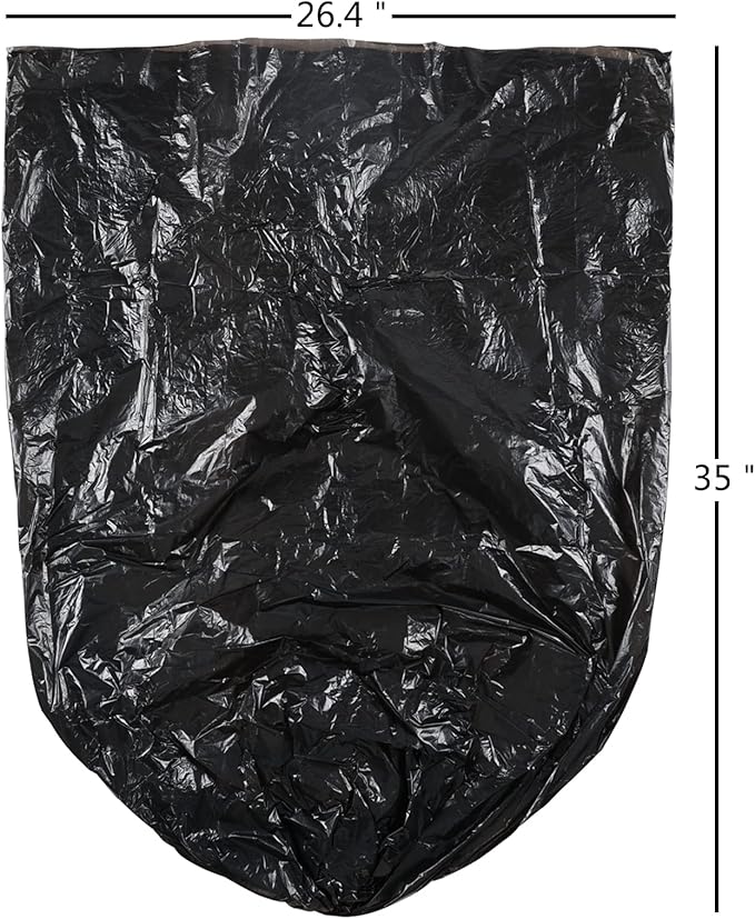 13 Gallon Black Garbage Bags Tall Kitchen Trash Bag 6 Rolls 150 Bags