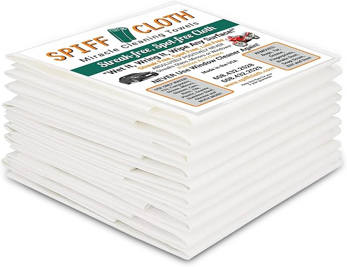 Miracle Cleaning Towels (10-Pack) Streakfree Cloths for Multi-Purpose Cleaning Chemical Free 16 x 16 Reusable and Washable
