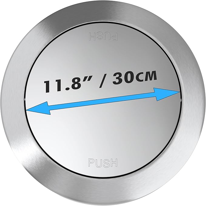 iTouchless Titan 17 Gallon Swing Open Trash Can Stainless Steel Self-Balance Flip Top Lid Commercial Grade 64 Liter Garbage Can is Perfect for Business Restaurant Office and Kitchen