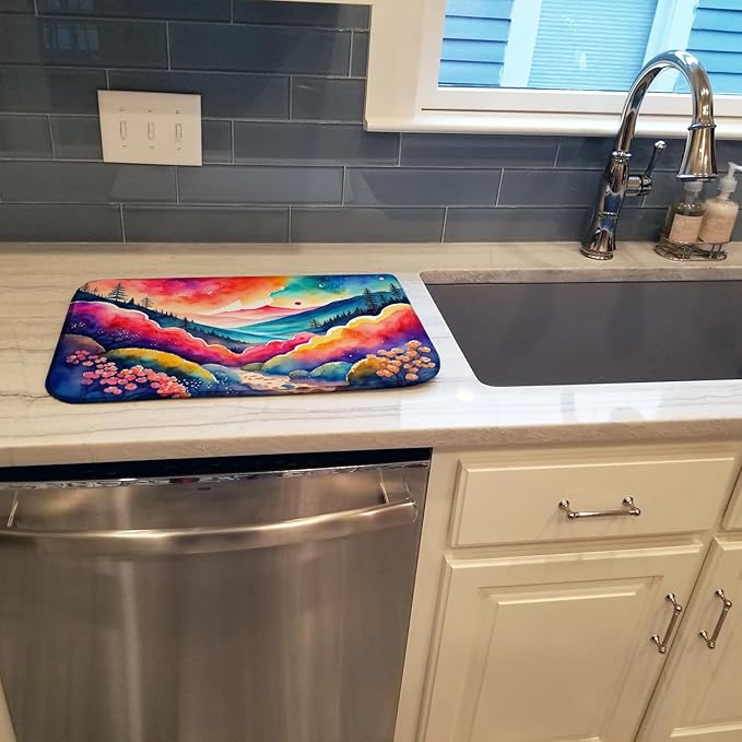 Caroline's Treasures DAC1413DDM Brunia in Color Dish Drying Mat Absorbent Dish Drying Mat Pad for Kitchen Counter Dish Drainer Mat for Countertop 14 x 21 Multicolor