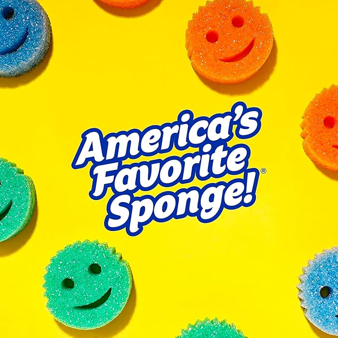 Scrub Daddy Sponge Daddy - Scratch-Free Multipurpose Kitchen &amp Dish Sponge - BPA Free &amp Made with Polymer Foam - Stain &amp Odor Resistant (4 Count)