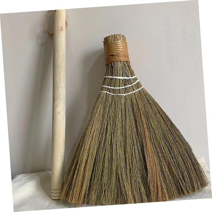 Detachable Handle Hand Woven Broom Handmade Small Broom for Home Tabletop Outdoor Cleaning