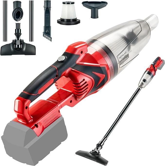 Handheld Vacuum Cleaner 10KPA Powerful Lightweight Cordless Stick Vacuum Cleaner for Hard Floor Carpet Car Cleaning Compatible with Milwaukee M18 Batteries (NO Battery)