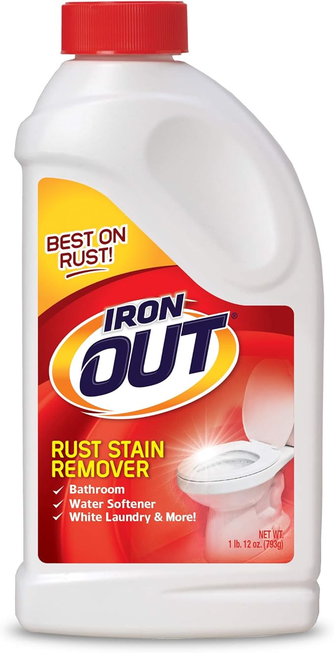 Iron Out Rust Stain Remover Powder 1 lb 12 oz and Powerful Gel Spray 24 fl oz