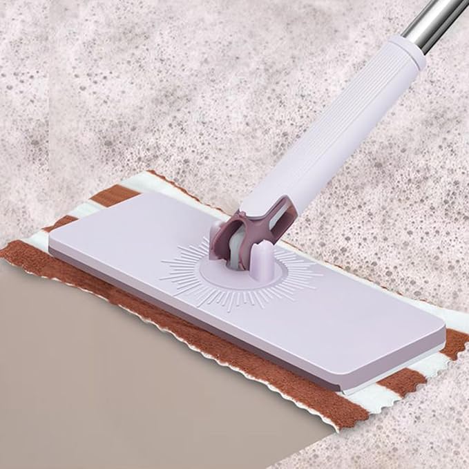 Dust MopRotating Head Long Handle Reusable | Dry Wet Mops for Hardwood Floors | for Home Kitchen Bathroom Bedroom Living Room Hardwood Laminate Tile Glass Window