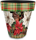 Briarwood Lane Mixed Poinsettias Planter