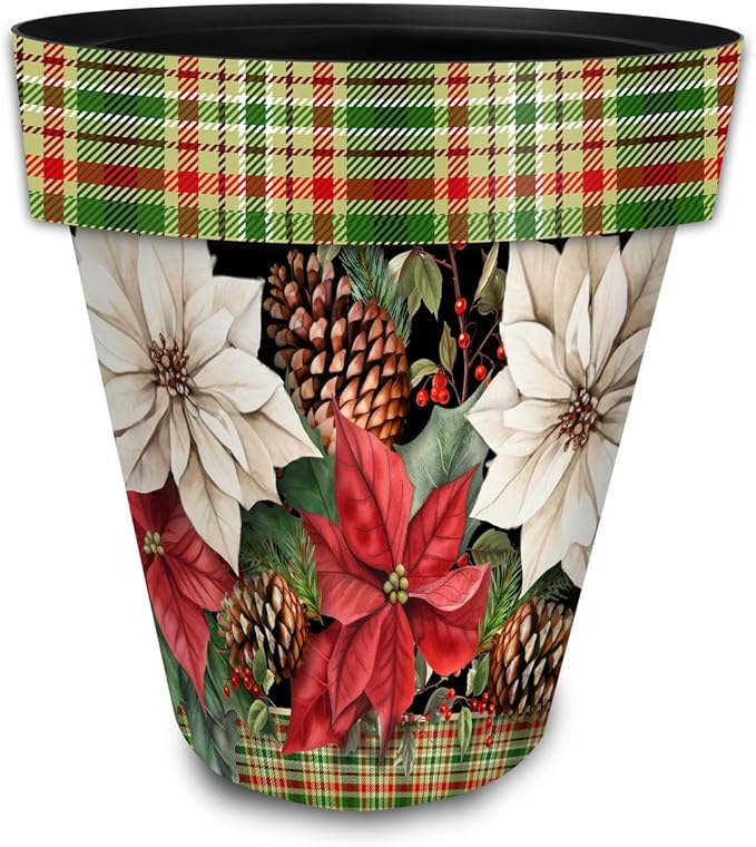 Briarwood Lane Mixed Poinsettias Planter