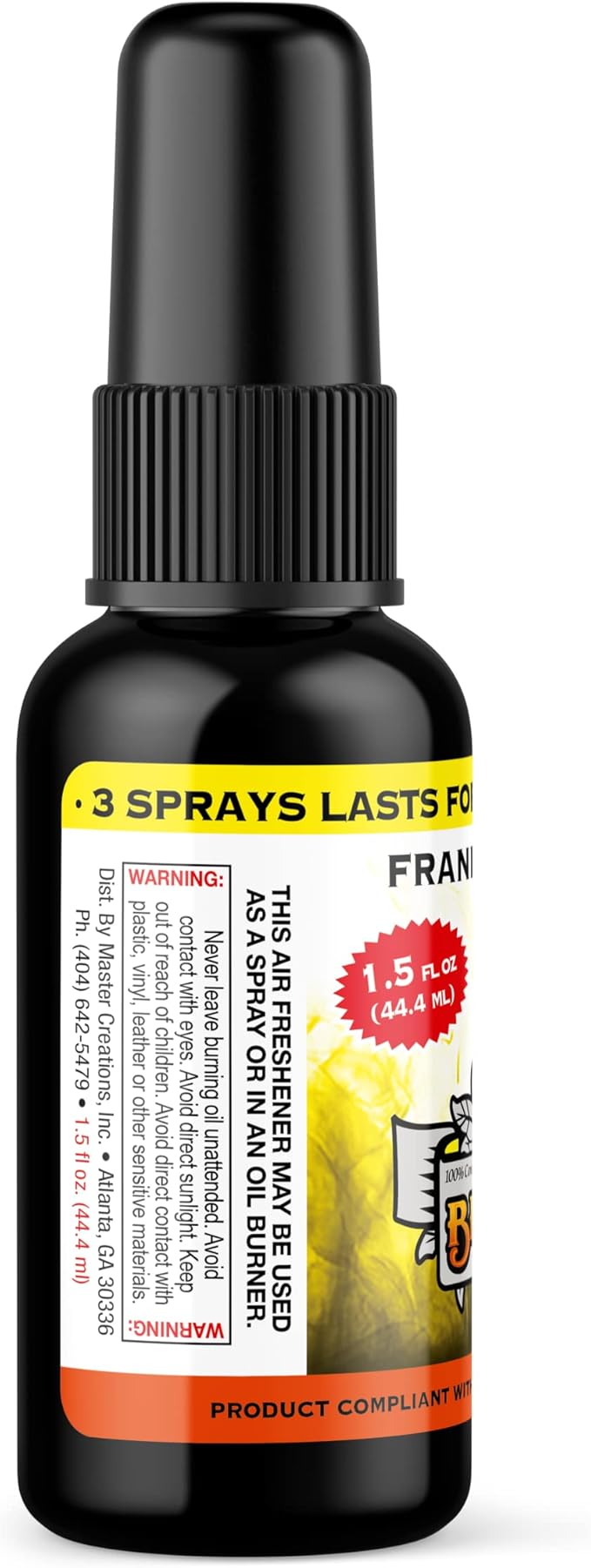 BluntPower (Frankincense and Myrrh 5 Pack) Concentrated Air Freshener - Premium Oil Based Air Freshener Spray For Home and Car - Long-Lasting Bathroom Spray Car Freshener &amp Odor Eliminator Spra