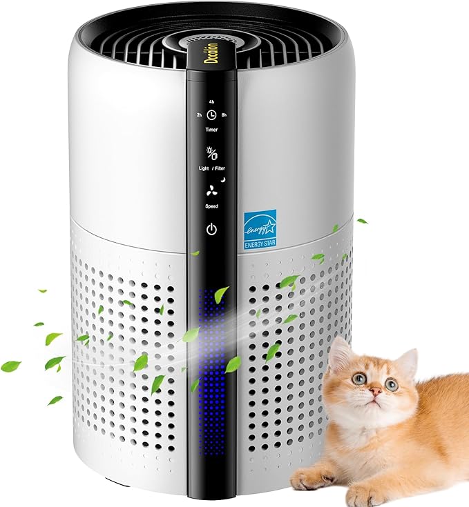 Cat Litter DeodorizerOdor Eliminator for Pet Strong Odors 99% Activated Carbon Adsorption Plug in Air fresheners for homeLitter BoxKitchen Bathroom Ion Air Purifier Quiet Portable