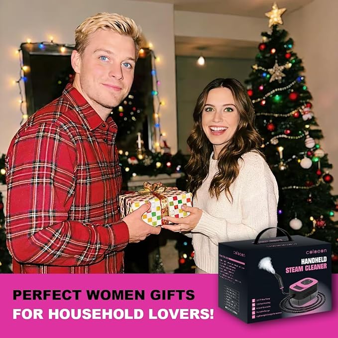 Portable Steam Cleaner for Cleaning with 16pcs Accessories 6-Level Adjustable 15s Heat-Up Handheld Steam Cleaner for Home Tile Grease Dirt Car Detailing Lightweight Design for Women&amp Girls