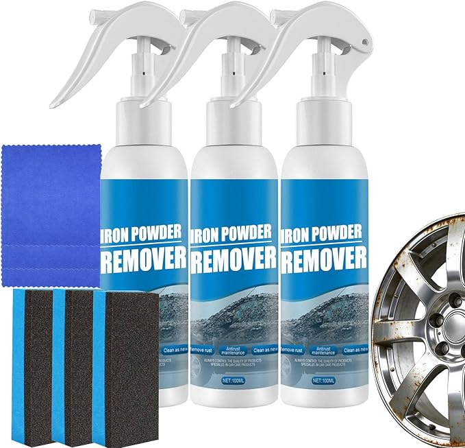 Multi-Functional Quick-Acting Rust Removal Spray2026 New Iron Powder Remover SprayCar Rust Remover Spray Metal Paint Cleaner for Tools Furniture &amp Household Surfaces (3-100ML)