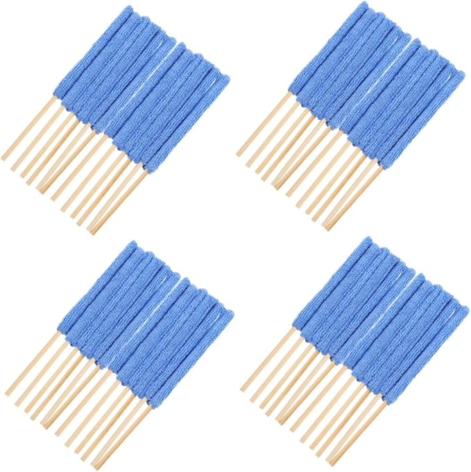 Zerodeko 48pcs Microfiber Glass Cup Cleaning Sticks Soft Sink Cleaner Brush Dish Scrubber