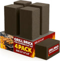 Commercial Grade Heavy Duty Grill Cleaning Brick Bulk 4 Pack. Pumice Stone Cleaner Tool Cleans and Sanitizes Restaurant Flat Top Grills or Griddles Effectively Without Harsh Chemicals or Abrasives