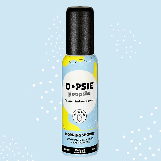 OOPSIE POOPSIE - Morning Shower - Before &amp After You Go Toilet Spray 2oz - Portable Odor Eliminator - 4 Pack