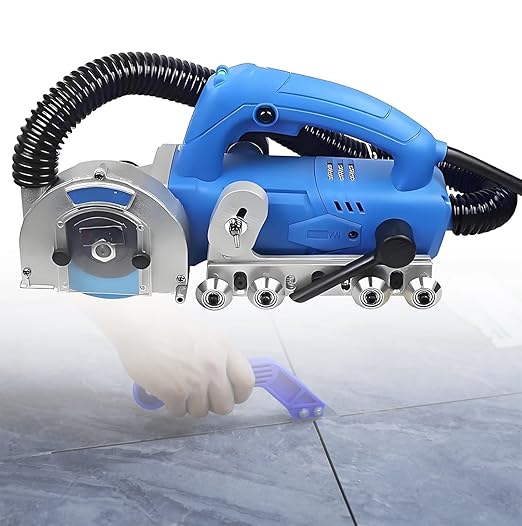 Tile Grout Cleaning Machine Electric Grout Removal Tool Tile Grout Remover Machine with Dust Collection &amp Diamond Blade for Ceramic Tile Repair and Regrouting