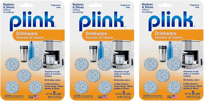 Plink PDW12T Drinkware Descaler and Cleaner 15 Tablets