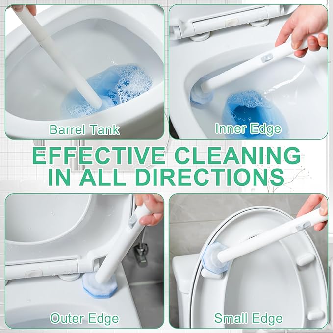 100 Count Toilet Wand Refills for Clorox Disposable Toilet Brush Compatible with Clorox ToiletWand Cleaning System Upgrade Fiber Bowl Cleaner Brush for Closestool Cleaning