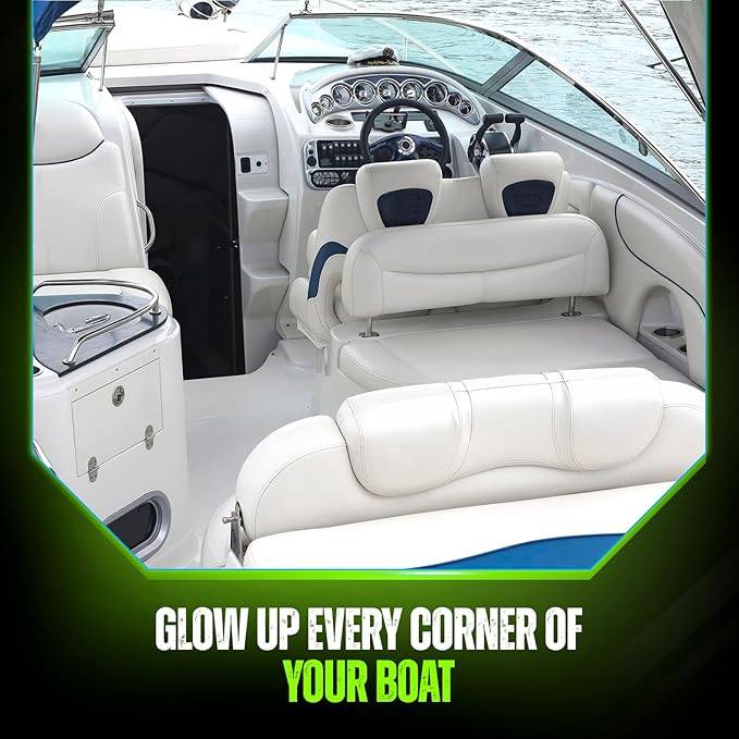 Boat Interior Cleaner Spray Upholstery &amp Vinyl Cleaner to Remove Dirt Grime Spills Fish Blood &amp More - Fresh Scented Safe for Seats Dashboards Leather Plastic - Made in USA