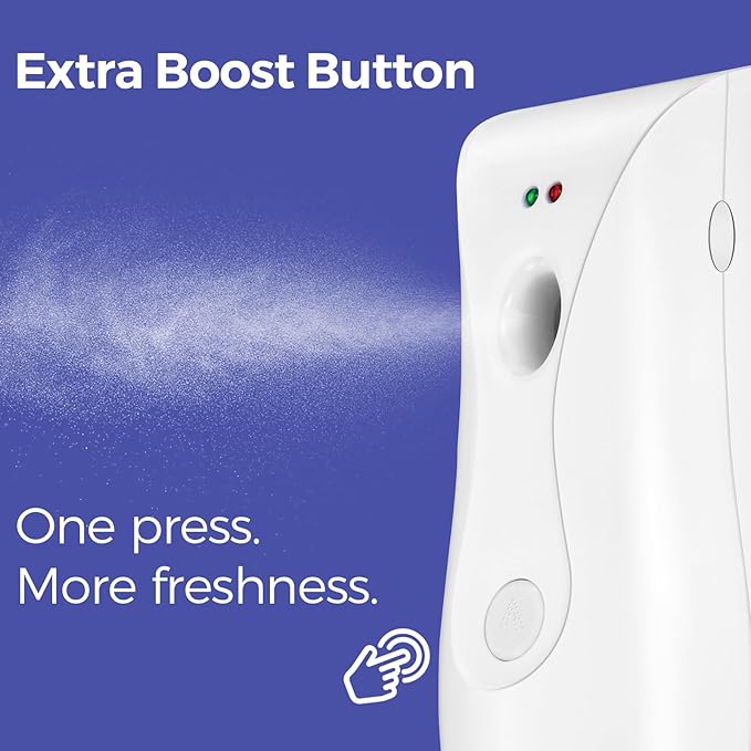 4-Pack Automatic Air Freshener Dispensers Aerosol Spray Machines Wall Mounted or Freestanding Adjustable Timer for Scent Release in Bathroom Office Commercial &amp Home – White