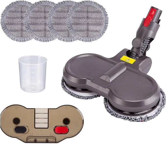 Electric Wet Dry Mop Head Brush Head Compatible with Dyson V8 V7 V10 V11 Vacuum Cleaner Replaceable Parts with Water Tank Accessories (Color : 12pcs mop Cloths)