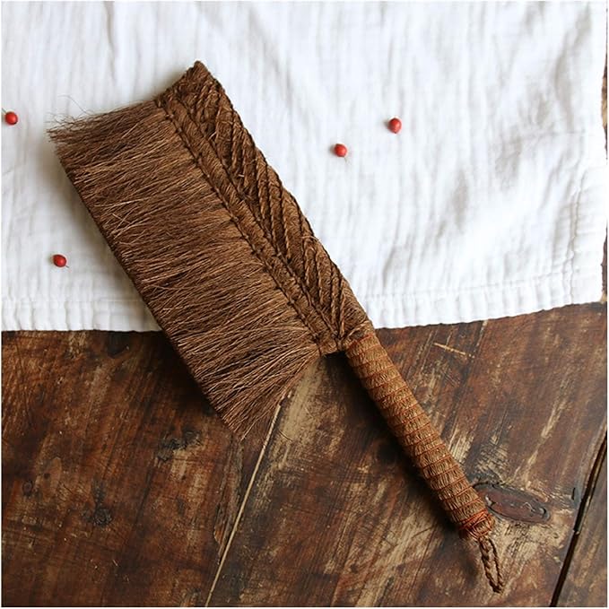 Duster Natural Brown Silk Hand Broom Anti-Static Dust Brush Hotel Family Clothes Dust Hair Sofa Bed Sheets Carpet Carpet Cleaning Tools