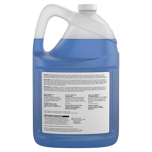 Glance CBD540311 Powerized Professional Glass &amp Surface Cleaner Streak Free Commercial Ammoniated Liquid Window Spray Ready-to-Use Refill 1-Gallon (Pack of 2)