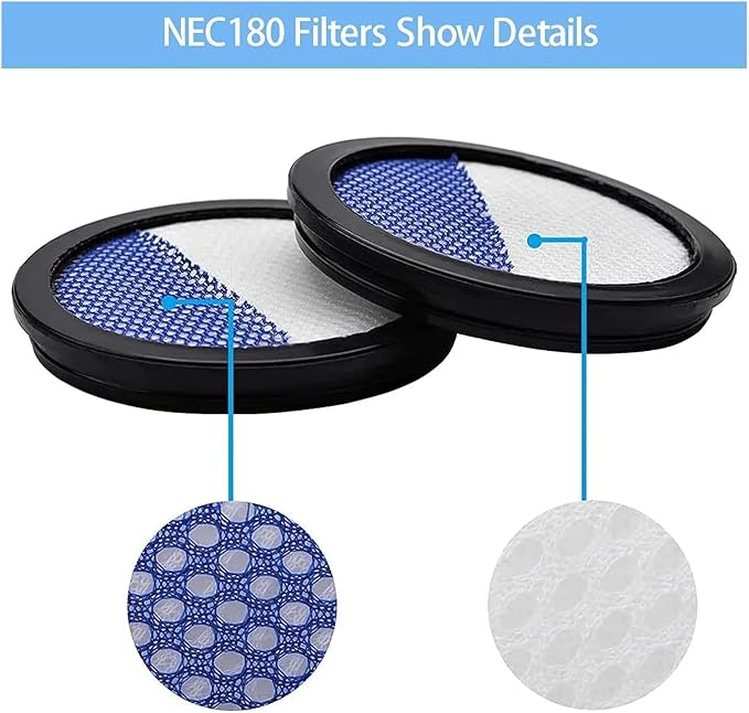 MIUYTRN Cordless Stick Vacuum Cleaner NEC180 NEC185 NEC186 NEC190 Parts Replacement Home Appliance cuicui(10PC)