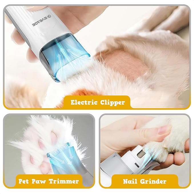 EVEAGE Dog Grooming Clipper Kit 13000Pa Strong Grooming &amp Vacuum Suction 99.99% Pet Hair 1.5L Large Capacity Dust Cup Low Noise Pet Hair Vacuum 7 Grooming Tools &amp 6 Nozzles for Cat &amp Do