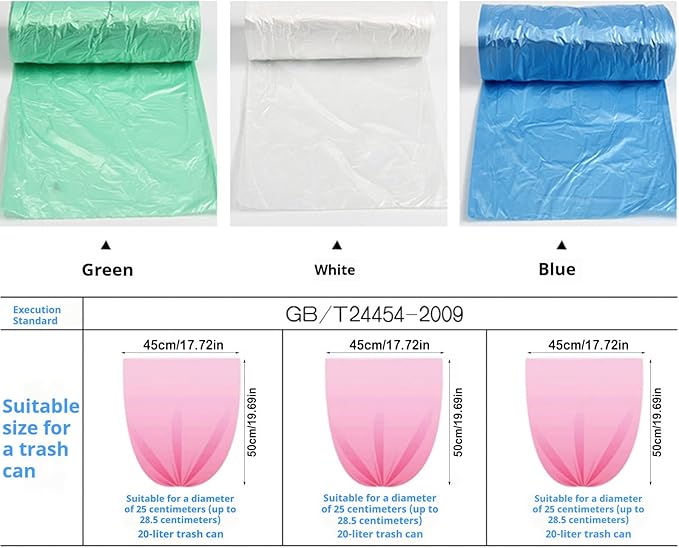 240 Pcs 4 Gallon Trash Bag Thick Strong Unscented Drawstring Small Garbage BagsTrash Can LinersPlastic Clear Bathroom Trash Bags for Kitchen Bedroom Office Home