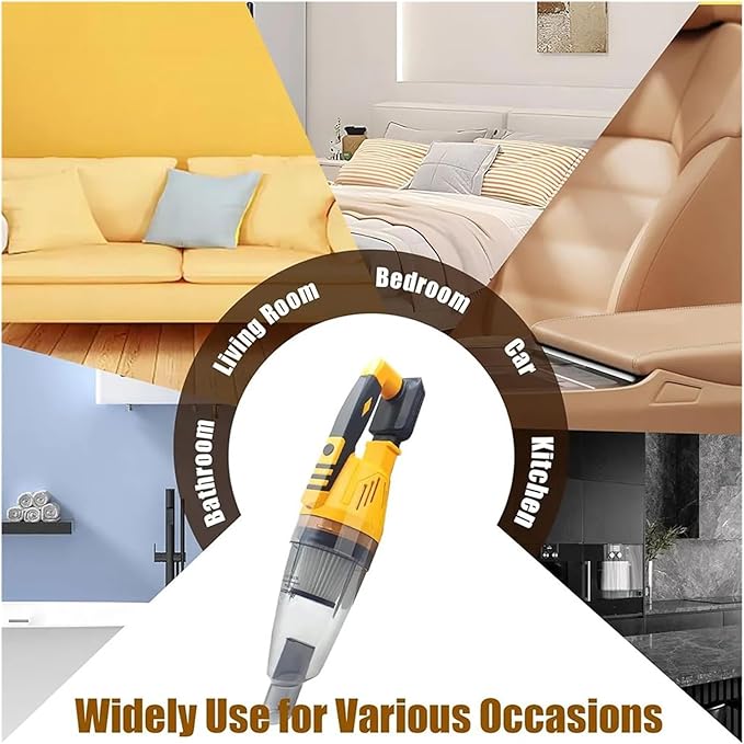 Cordless Vacuum Cleaner - Compatible With DeWALT 20V/18V Battery 2-in-1 Lightweight Stick Vacuum With 2 Modes Powerful Suction
