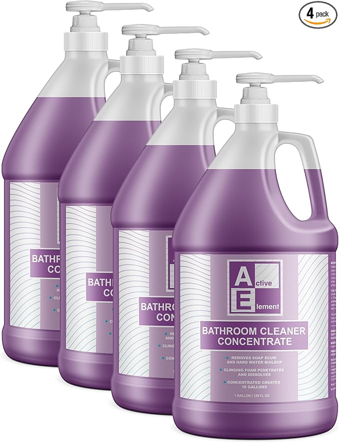 Bathroom Cleaner Concentrate- Makes 128 Gallons - Multipurpose Foaming Spray for Tub and Tile Shower Sink Bathtub and Toilet