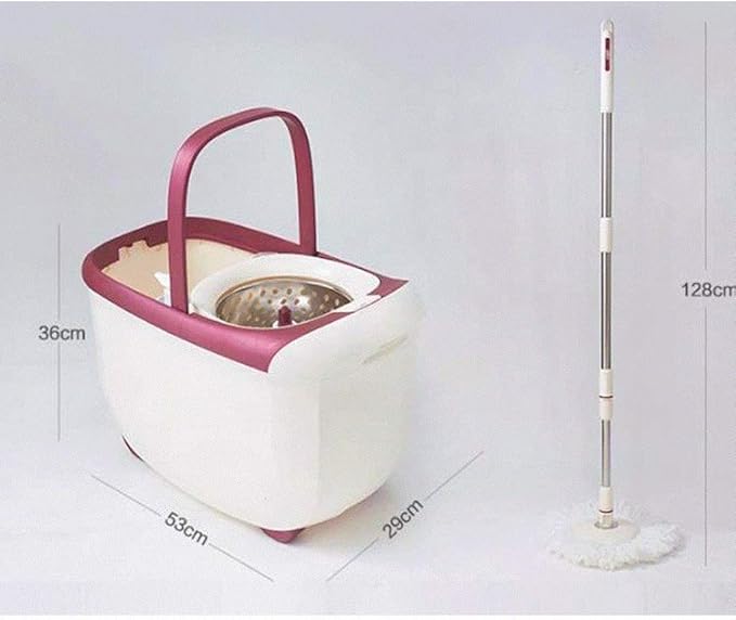 Mop-with Microfiber Mop Heads Stainless Steel Bucket with Detergent Dispenser for Floor